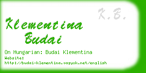 klementina budai business card